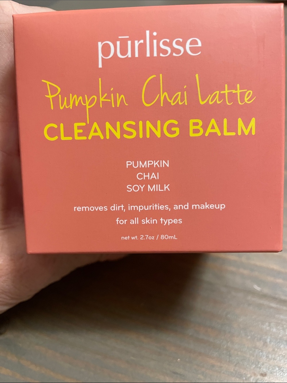 Purlisse Pumpkin Chai Latte Cleansing Balm.
